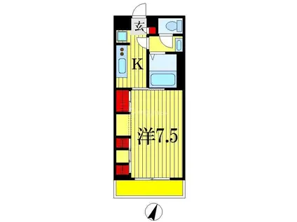 リブリ・MIMU II(1K/1階)の間取り写真