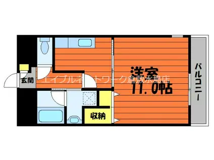 ラピス中庄駅前(1K/3階)の間取り写真