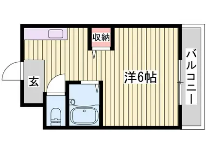 アゼリア(1K/2階)の間取り写真