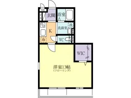 アニスヴェール(1K/3階)の間取り写真