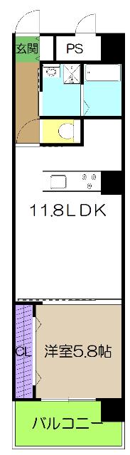 ルガーノIII(1LDK/4階)の間取り写真