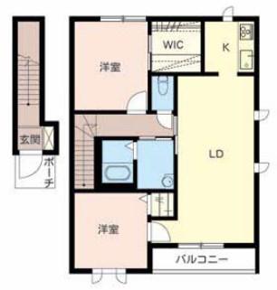 シャーメゾン飯田(2LDK/2階)の間取り写真