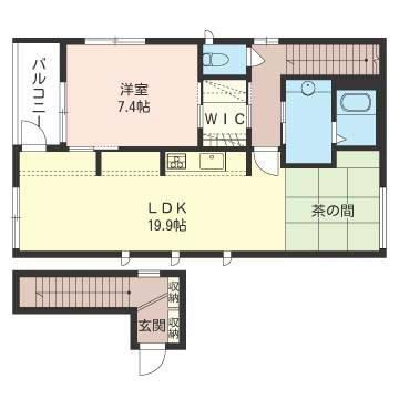 フォレストスクエア(1LDK/1階)の間取り写真