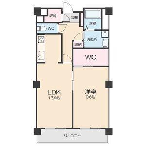 グランヴェル西山2号館(1LDK/1階)の間取り写真
