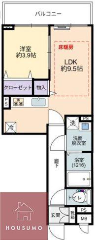 BLANCOSTA THE CLASS(1LDK/2階)の間取り写真