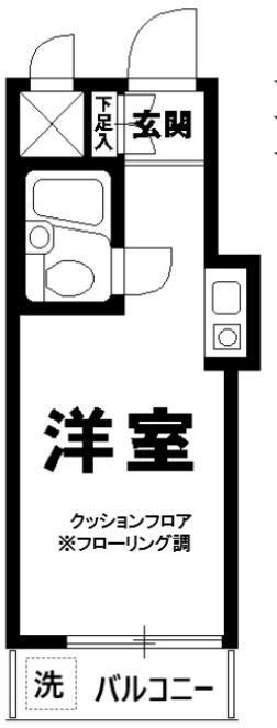 トップ浅草(ワンルーム/8階)の間取り写真