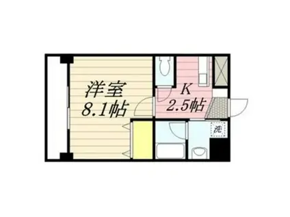 ピエモンテ二日市(1K/6階)の間取り写真