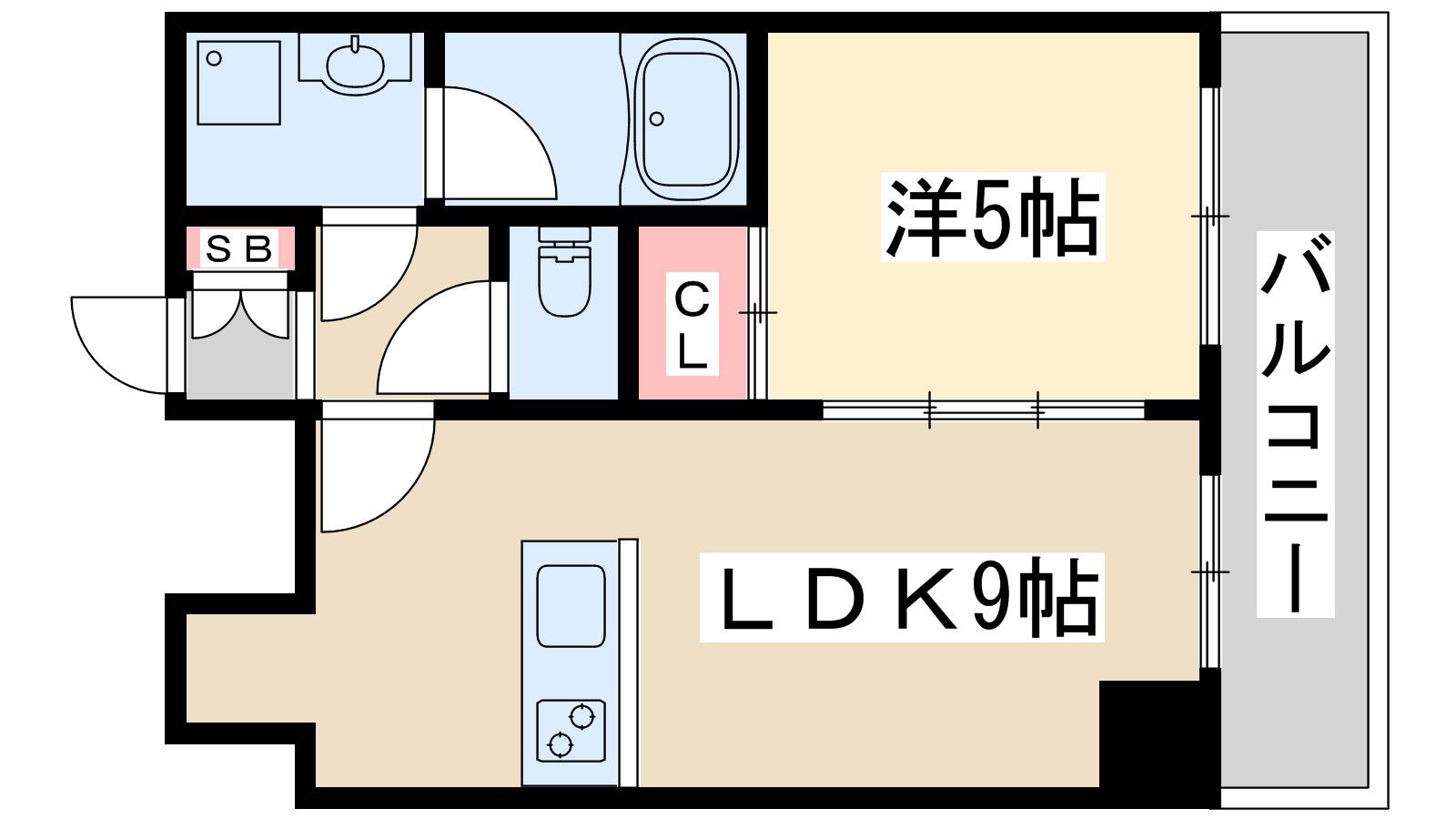 CITY SPIER十三東(1LDK/2階)の間取り写真