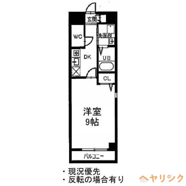 ビルセーヌM&K(1K/2階)の間取り写真