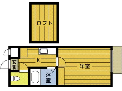 アップルハウス東浜(1K/2階)の間取り写真