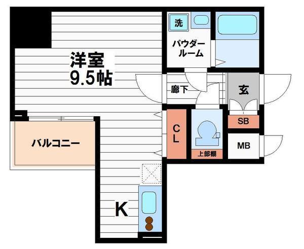 Y&RINO RESIDENCE(ワンルーム/7階)の間取り写真