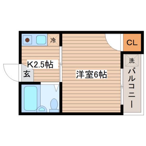 OKAMUNEBLD(1K/3階)の間取り写真