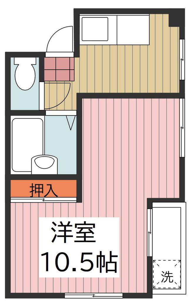 瀬崎ハイツ(1K/3階)の間取り写真