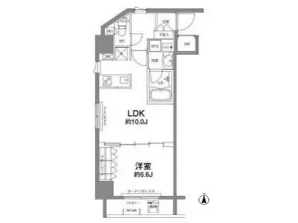 コンフォリア新宿御苑II(1LDK/3階)の間取り写真