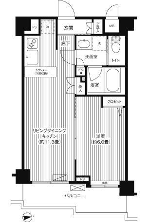 シャンドール目黒(1LDK/2階)の間取り写真