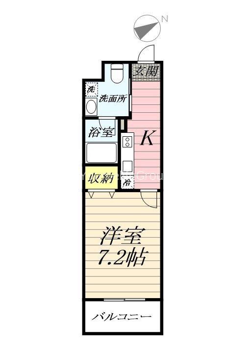 セルバ湘南(ワンルーム/3階)の間取り写真