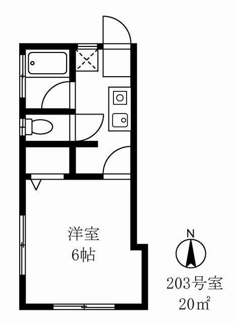 桜井アパート(1K/2階)の間取り写真