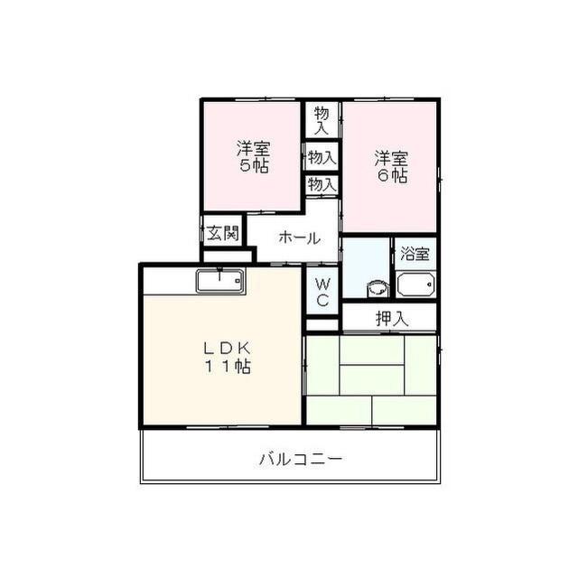 レヂデンス石井 N(3LDK/3階)の間取り写真