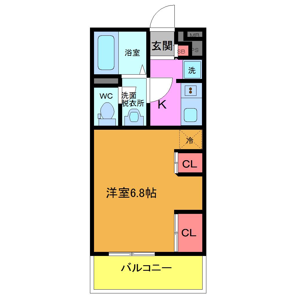 リブリケイエス(1K/3階)の間取り写真