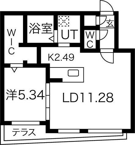 コンフォルト2.1(1LDK/1階)の間取り写真