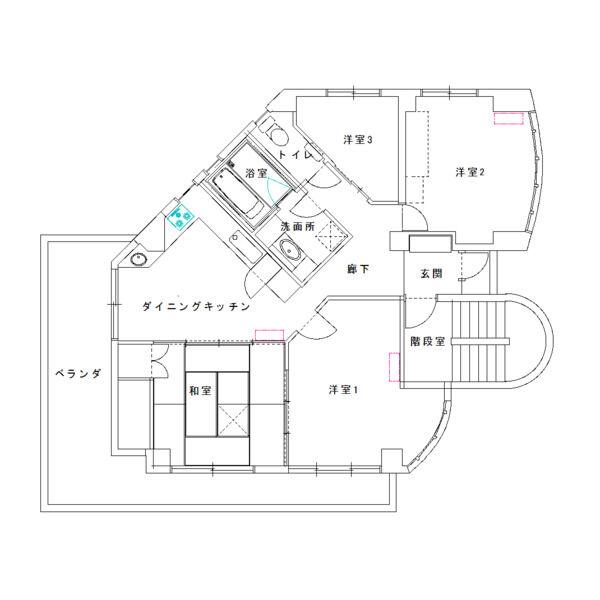 NKビル(4DK/3階)の間取り写真