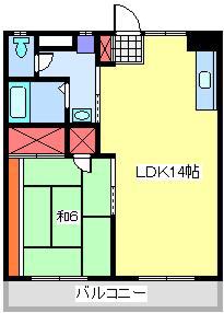 グローリア南大塚(1LDK/2階)の間取り写真