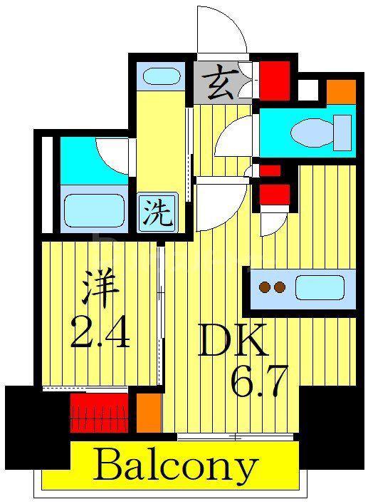 ワンルーフレジデンス板橋大山(1DK/3階)の間取り写真