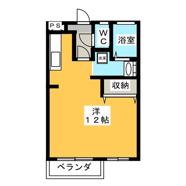 PARUMIRA オメガ II(ワンルーム/1階)の間取り写真