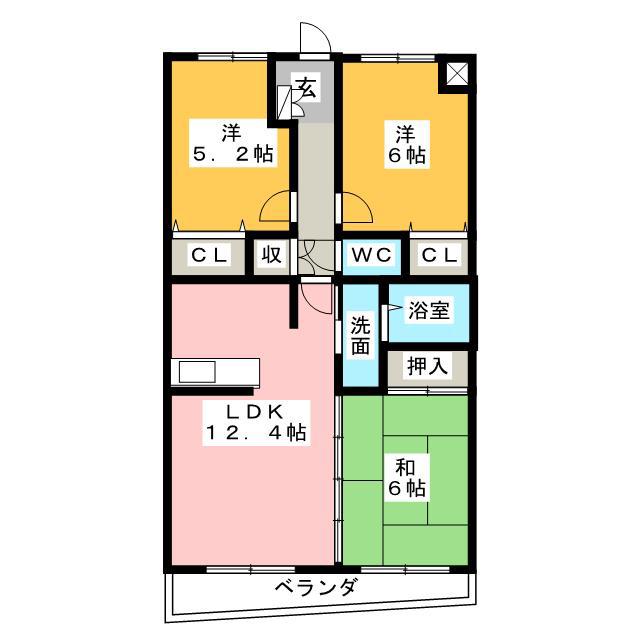 ラフォーレ23(3LDK/1階)の間取り写真