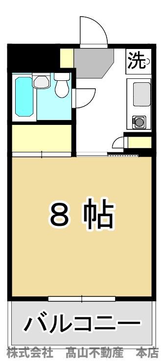 コーポZEN(1K/3階)の間取り写真