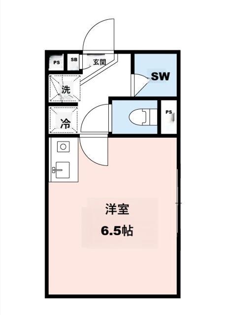 ルミエール荒川町屋(ワンルーム/2階)の間取り写真