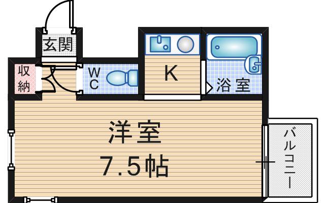 サンライズFIRST(ワンルーム/4階)の間取り写真