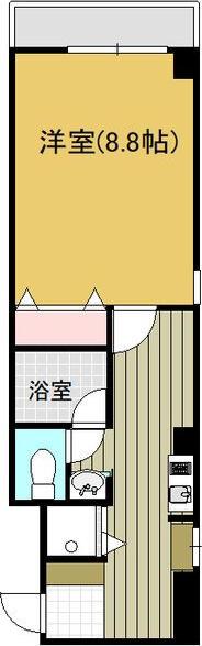 リバティーハウス(1K/3階)の間取り写真