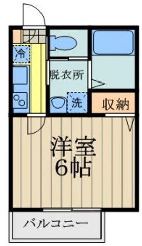WISTARIA(1K/1階)の間取り写真