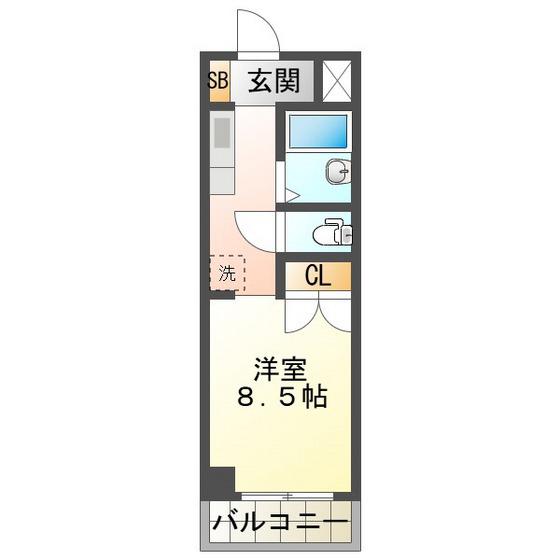 ジョイフル江島(1K/1階)の間取り写真