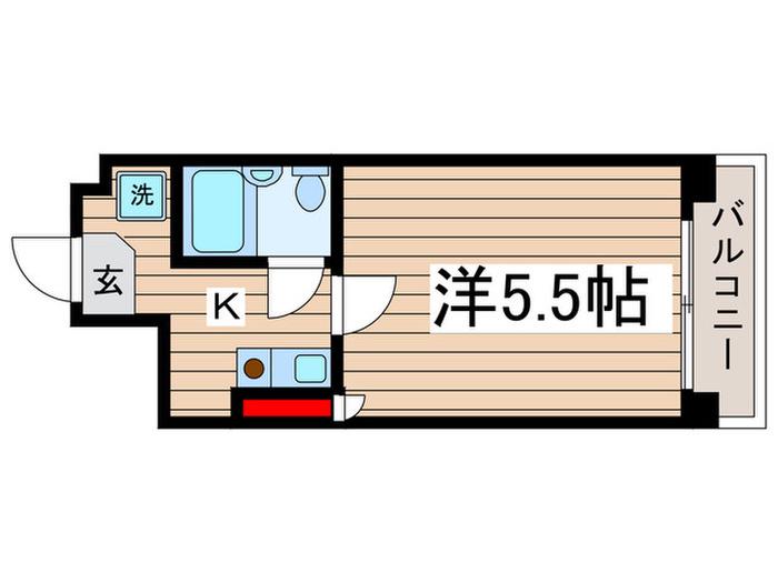 HEARTY KAMEIDO(1K/2階)の間取り写真