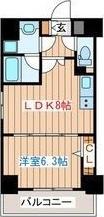 グランドロアール仙台西公園(1LDK/10階)の間取り写真