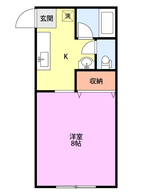日建レジデンス新島町(1K/1階)の間取り写真