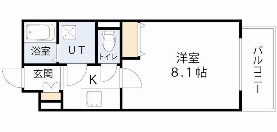 MV.FM大阪放出II(1K/5階)の間取り写真
