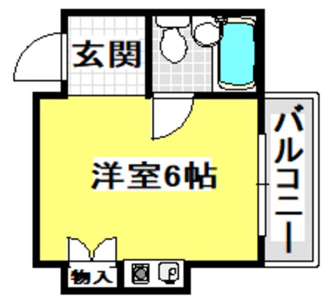 コミュニティハウス正雀(ワンルーム/2階)の間取り写真