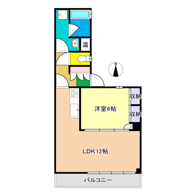 イーストサイドビル(1LDK/2階)の間取り写真