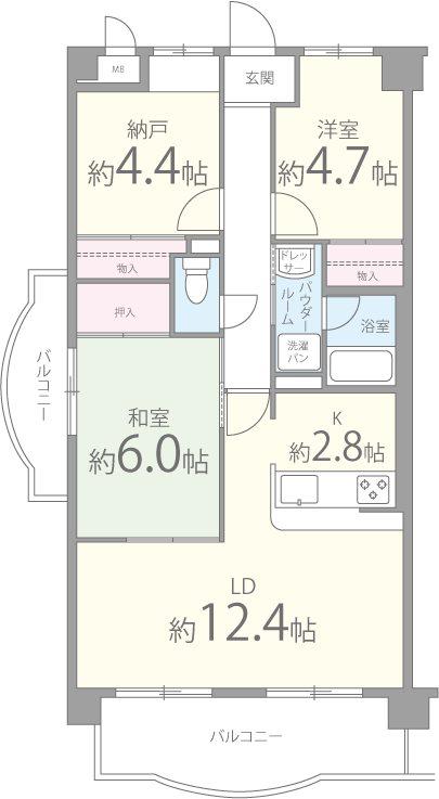 コンフォート和泉(3LDK/2階)の間取り写真