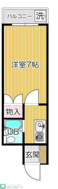 ビューパレス清瀬II(1K/1階)の間取り写真