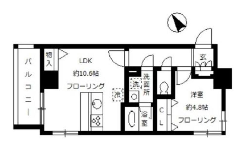 ベル ドミール 目黒(1LDK/2階)の間取り写真