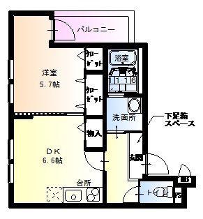 フジパレス豊新VII番館(1DK/3階)の間取り写真