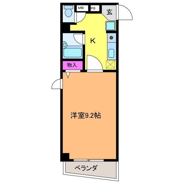 マンショングレイス(1K/3階)の間取り写真