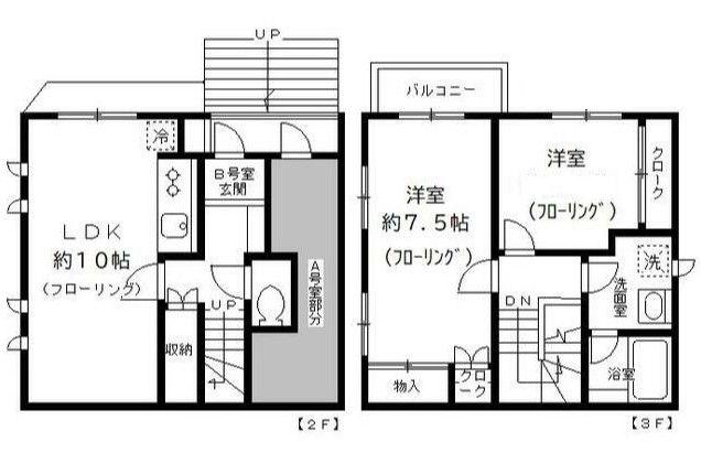 シャ・リオンB(2LDK/1階)の間取り写真