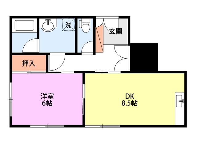 吉澤商会ビル(1DK/2階)の間取り写真