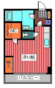 加来ビル(ワンルーム/4階)の間取り写真