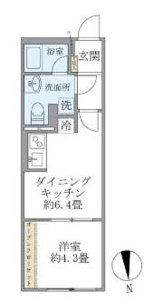DS VARIE練馬レジデンス(1DK/3階)の間取り写真
